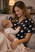 Paw-Print Sensory Pajama Top for Baby Bonding