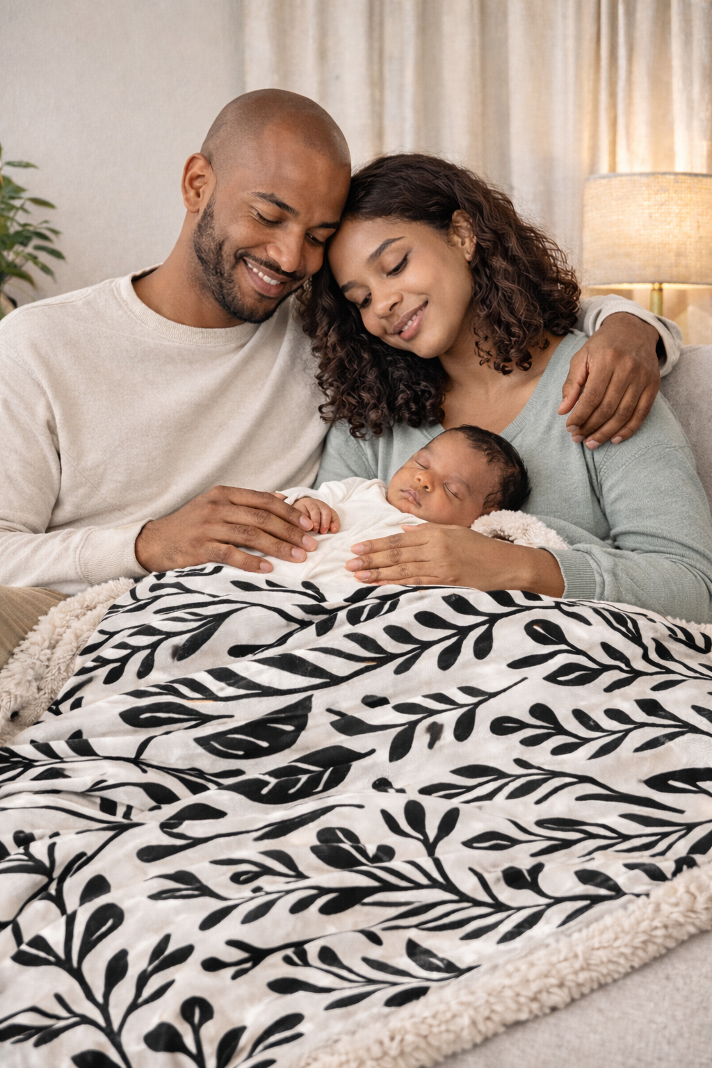 Floral Sensory Pajama Snuggle Bundle for Baby Bonding and Visual Development
